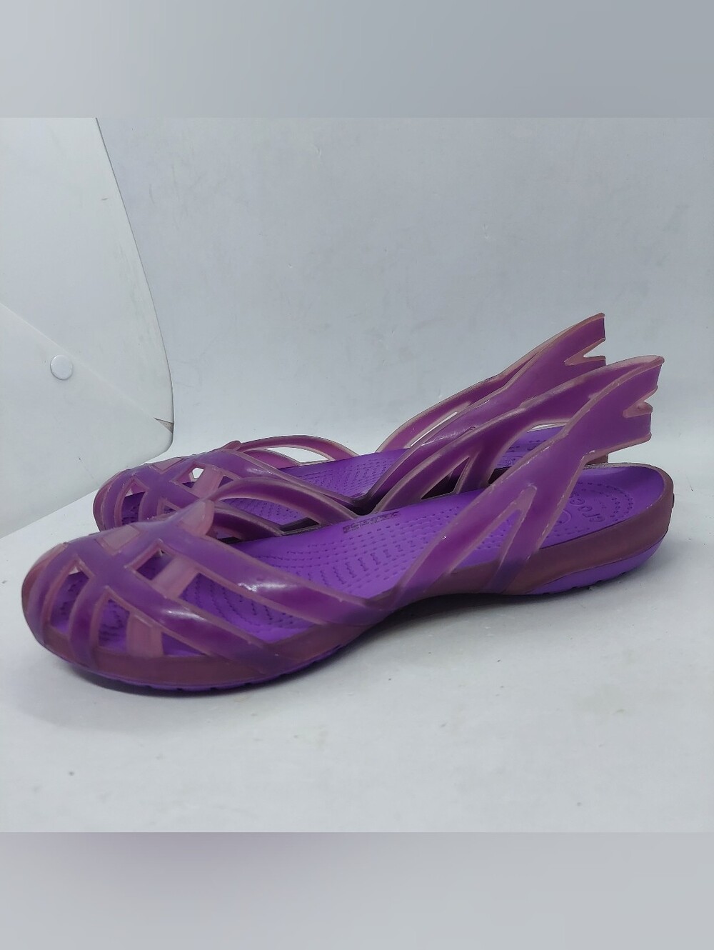 Crocs Huarache Slingback Sandals Purple Jelly Sandal Size Junior J6 Casual Shoes